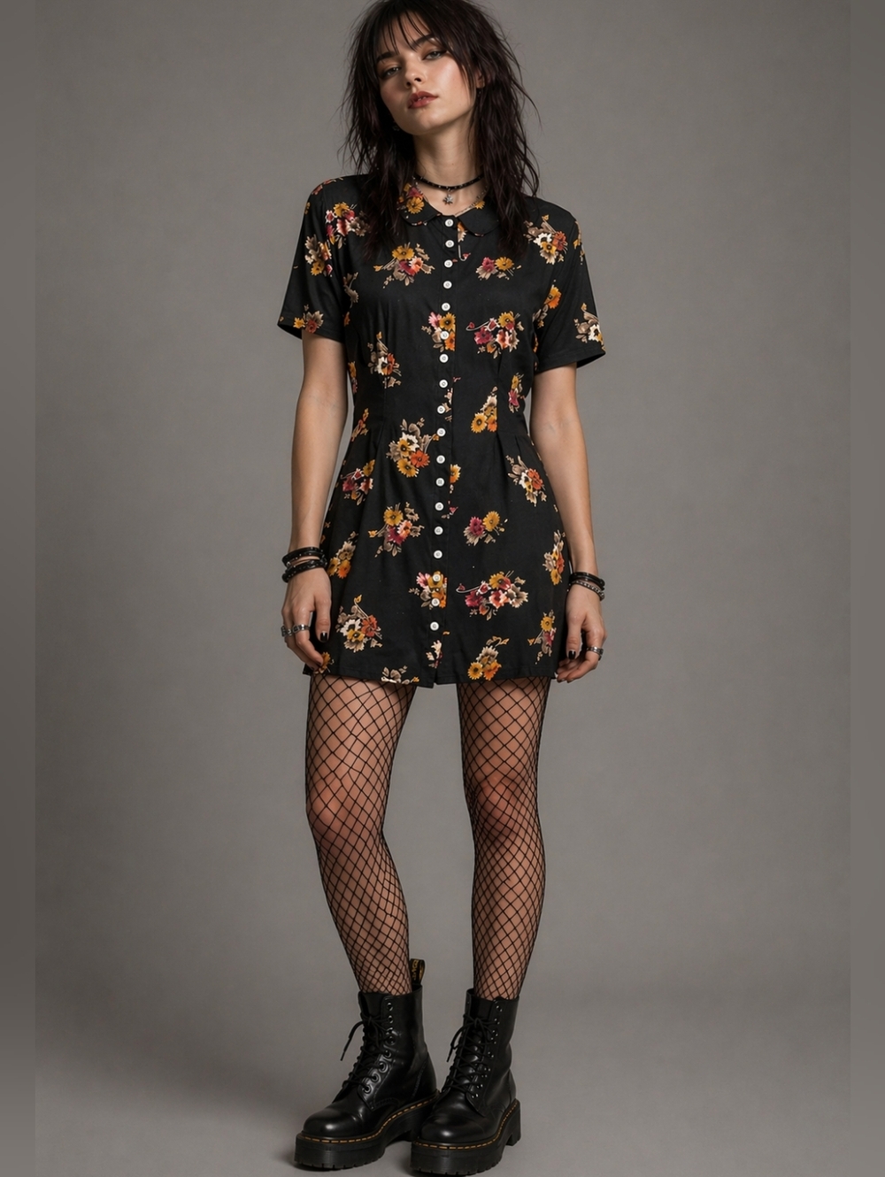 Decked Out 90s Floral Mini Dress 8